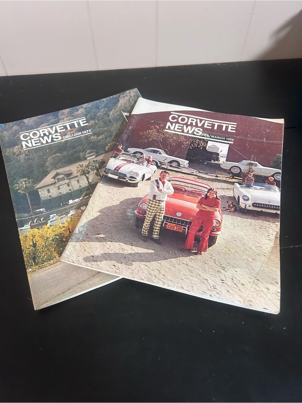 Lot 2 Corvette News Magazines Dec/Jan 1972 & Feb/March 1972 Chevrolet GM C3